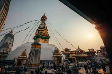 Swayambhunath: Tour del atardecer y las luces de la ciudad