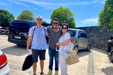 Traslado particular de Santorini com carro Mercedes de luxo
