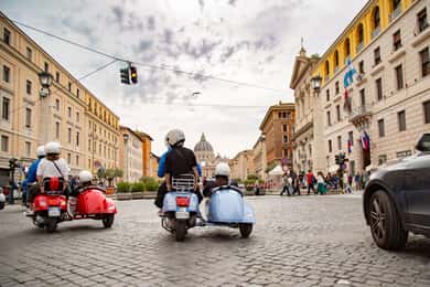 Visite de l'après-midi en side-car Vespa avec arrêt gourmand au Gelato