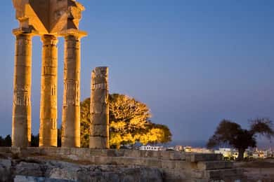 Rhodes: Guided Rhodes City By Night with Live Music & Dinner