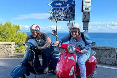 Privat tur längs Amalfikusten med Vespa – alternativ med egen körning
