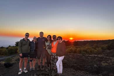 Taormina: Mount Etna Sunset Tour with Cave Visit and Tasting