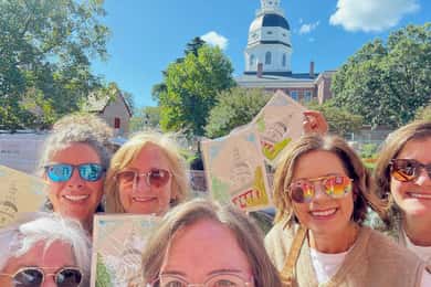 Annapolis: Outdoor Painting Activity at MD State House