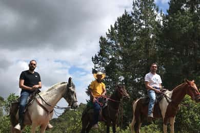 Horseback riding through the mountains of Medellín