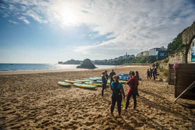 Pembrokeshire: Paddle Boarding na plaży Tenby North Beach