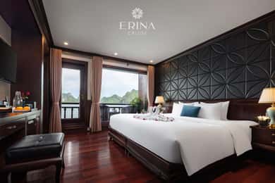2/3-Day Halong & Lan Ha Bay Erina 5* Cruise balcony, bathtub