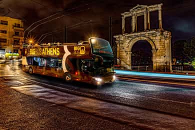 Athene: Big Bus Live-rondleiding 's avonds met open bus