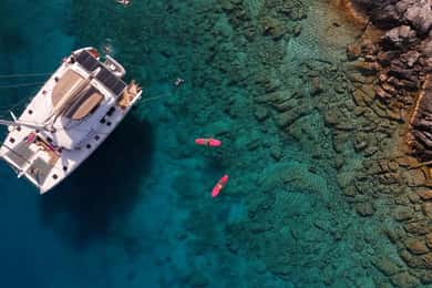Heraklion: Dia Island Ultimate Catamaran Cruise with Meal