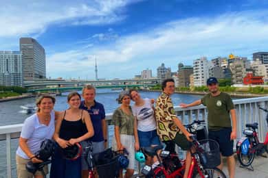Tóquio: passeio de bicicleta elétrica de 3 horas pelas áreas ribeirinhas da cidade