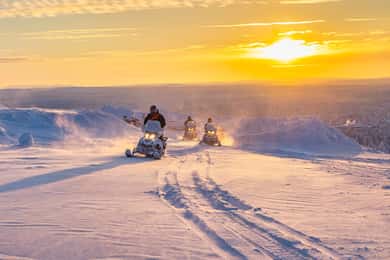 Från Rovaniemi: Guidade snöskoteräventyr i Lappland