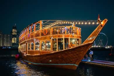 Moonlight on the Marina A Traditional Dhow Cruise Experience