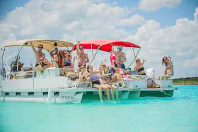 Excursie per boot naar de Maya-ruïnes van Chacchoben en de lagune van Bacalar