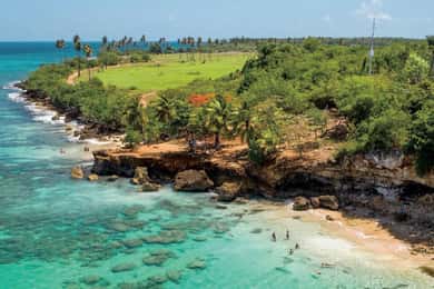 Puerto Rico: Cueva del Indio, vandfald og strandtur