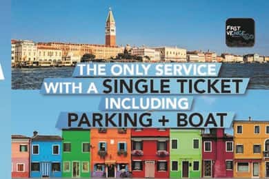 Von Punta Sabbioni: Venedig, Murano, Burano, Parkplatz inklusive