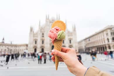 Duomo & takvåning, slott, provsmakning av gelato