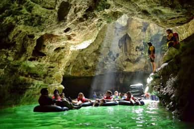 Yogyakarta; Pimdul Cave,Tubing Rafting and Timang Beach.