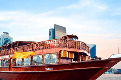 Dubai: Dhow Cruise with Arabic-Style Dinner & 4 Dance Shows