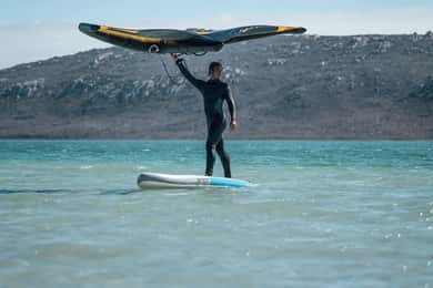 Wingsurf beginner lessons on SUP
