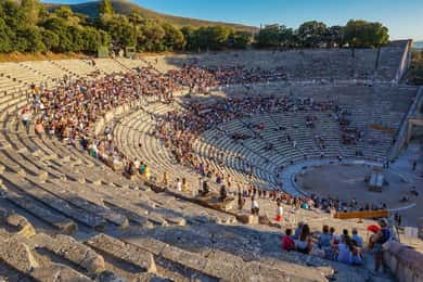 Watch a performance at ancient stage of Epidaurus