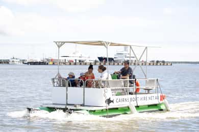 Cairns: Pontoon Boat Hire with Optional BBQ and Fishing Hire