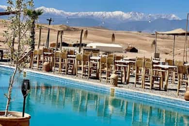 Marrakech: Agafay Desert Camp Lunch with Camel Ride and Pool
