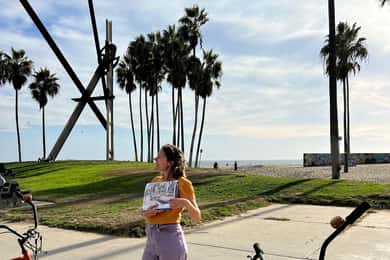 Venedig og Santa Monica på cykel på fransk