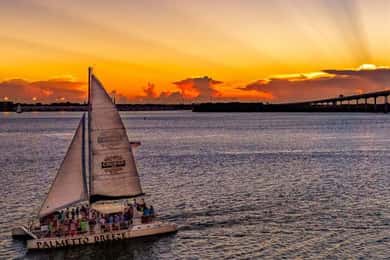 Charleston: Sunset Sail on Luxury 55ft Catamaran with Bar