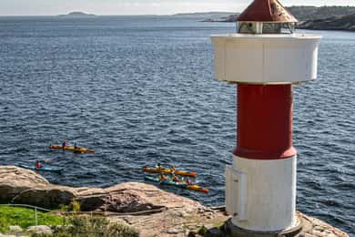 Kristiansand: Naturskön tur med dubbel havskajak runt Odderoya