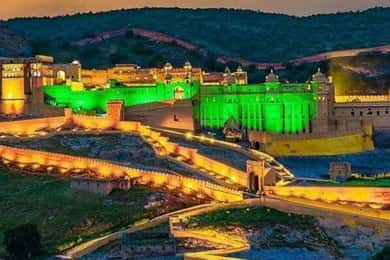Evening Light and Sound Show at Amber Fort