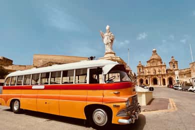 Malta - 5 timmar 5 timmars rundtur med vintagebuss - Mdina & Blue Grotto inkl. mat