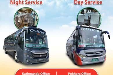 From Pokhara: Night Bus with Sofa Seat to Kathmandu