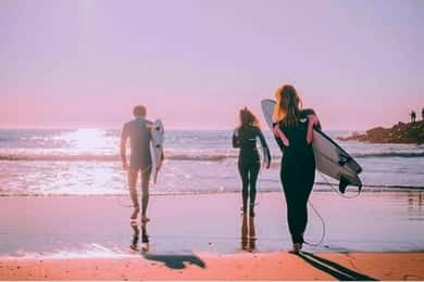Costa da Caparica: Aula de surf ao pôr do sol