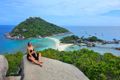 Koh Tao: Besøg på Koh Nang Yuan med transport til hotellet