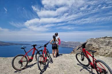 Santorini: Experiência de passeio de bicicleta elétrica
