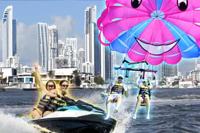 Surfers Paradise: Parasailing and Jet Ski Tour Package