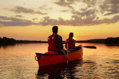 Canoe Trip under the Midnight Sun