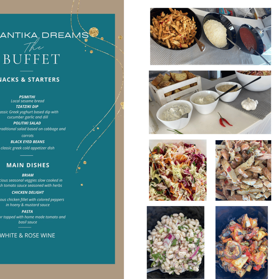 Rhodes: Bay to Bay Swim Cruise with Greek Buffet and Wine