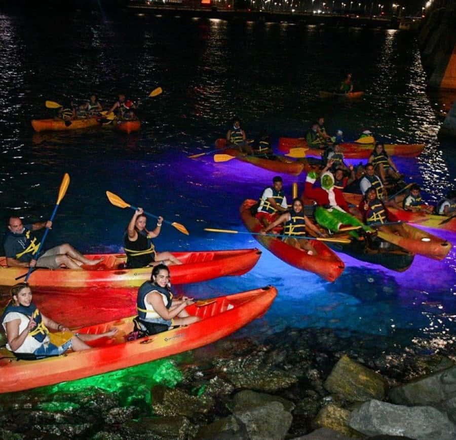 San Juan: LED Night Kayaking Experience at Condado Lagoon