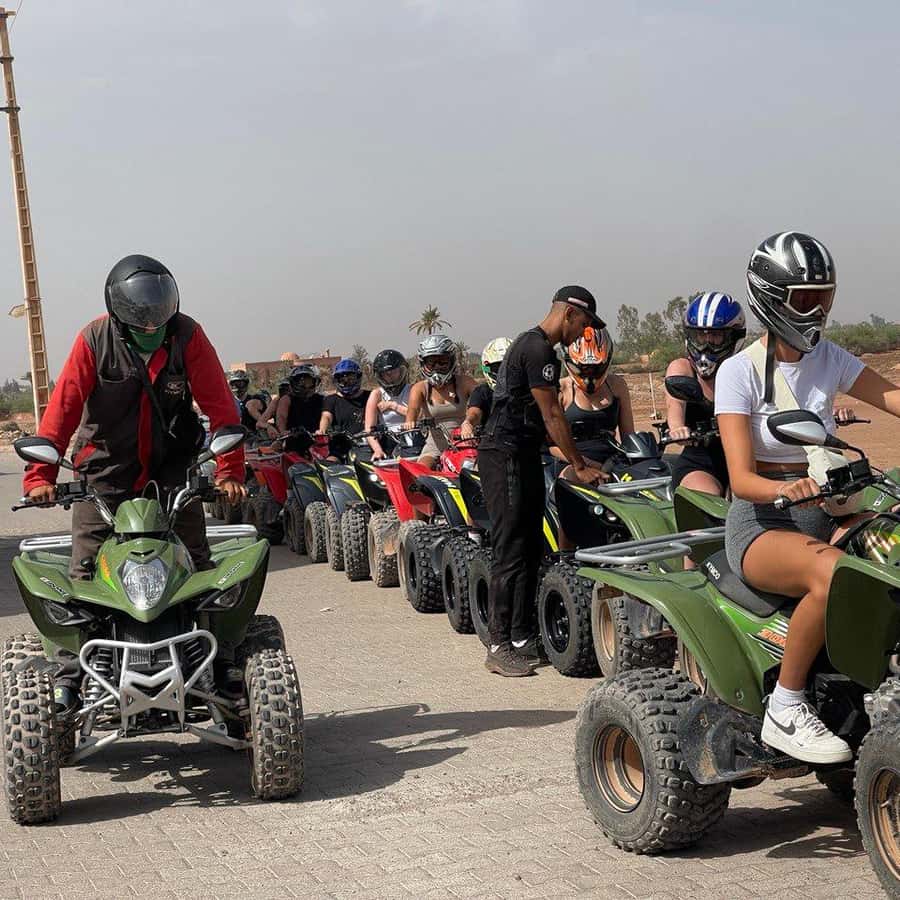 Quad biking in Marrakech's desert palm grove