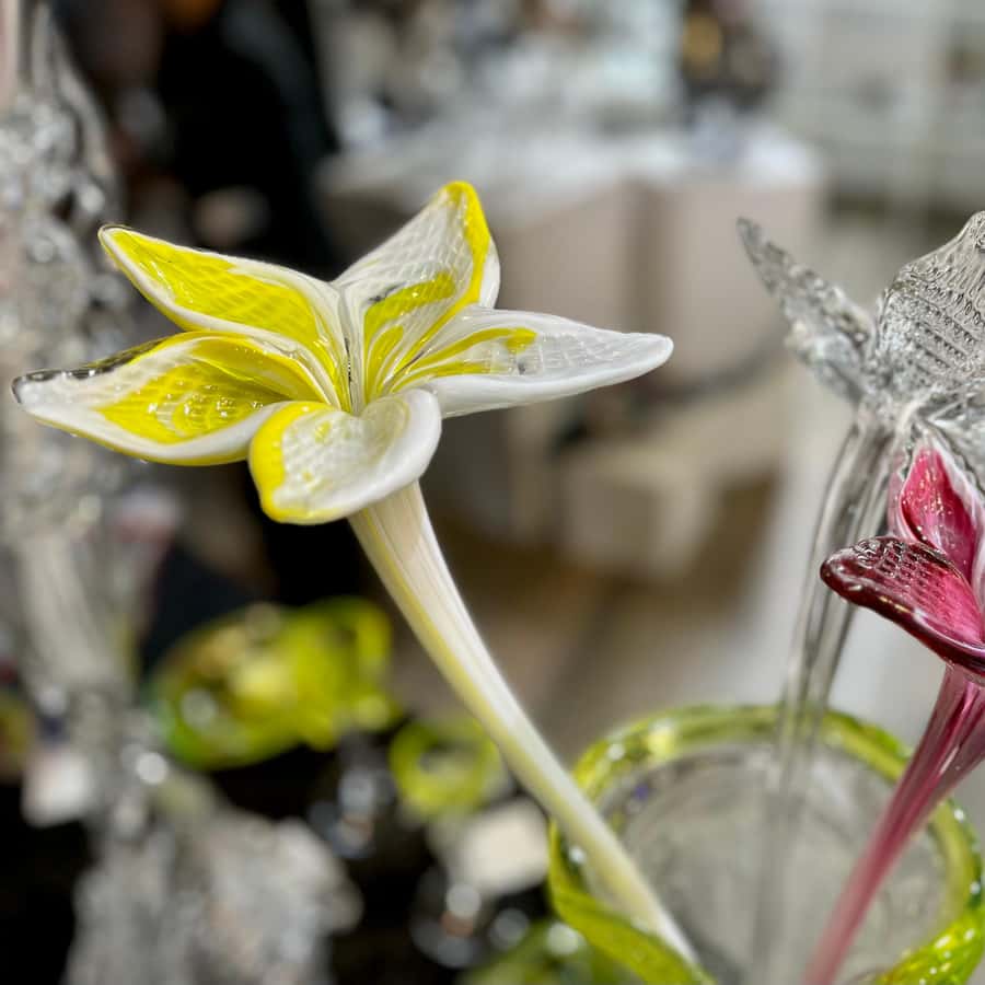 チェコプラハ土産 クリスタル花瓶 ボヘミアン・グラス カットガラス