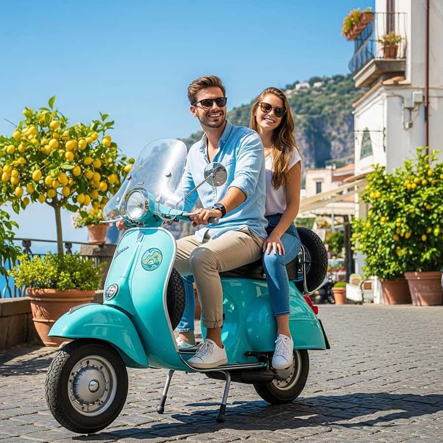 Tour privato della Costiera Amalfitana in Vespa Opzione senza