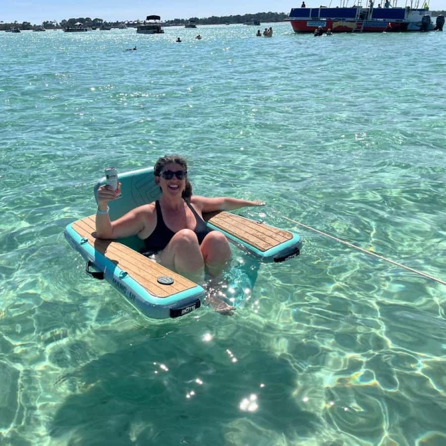 Destin: Crab Island Pontoon Boat Adventure