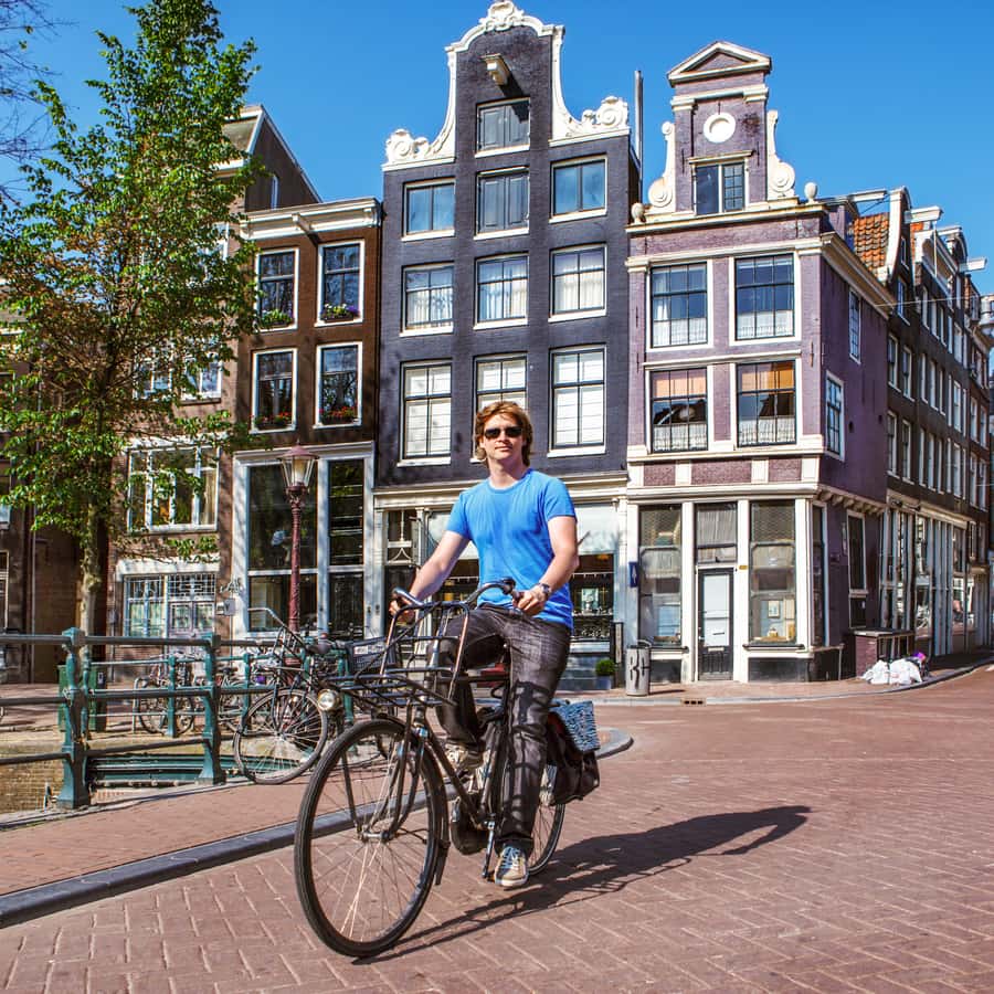 Amsterdam:: Bike Rental with Free Self-Guided Tour App GetYourGuide - Main Image