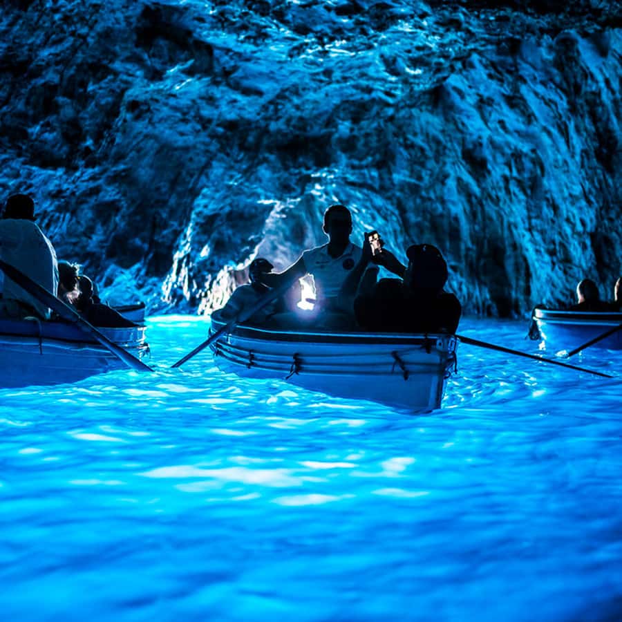 Capri: Island Boat Tour with Blue Grotto Stop
