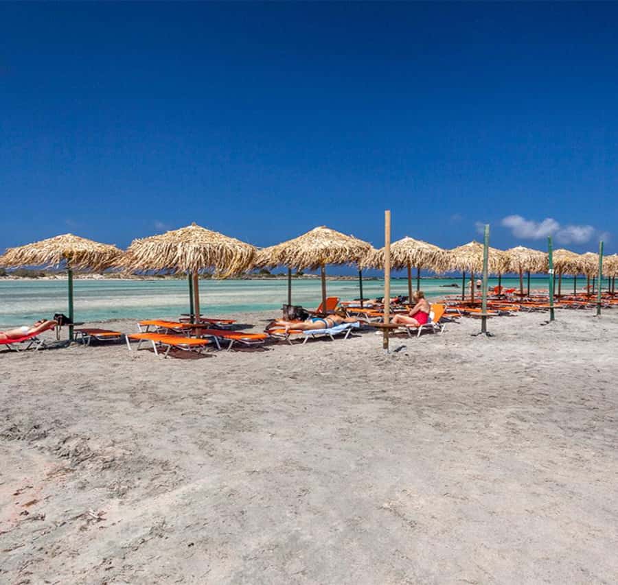 Chania: Elafonisi and Milia Mountain with Loungers and Lunch