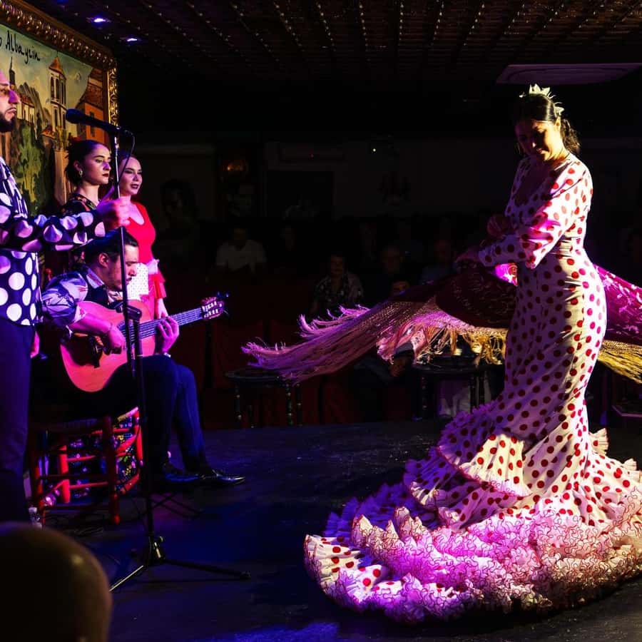 グラナダ：タバオ・アルバイシンでの伝統的なフラメンコショー