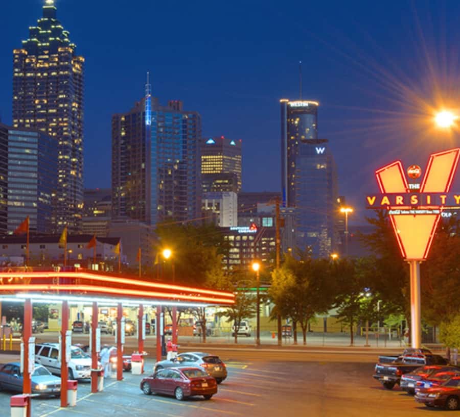 Atlanta: City Lights Night Tour with Photos & Dinner Stop