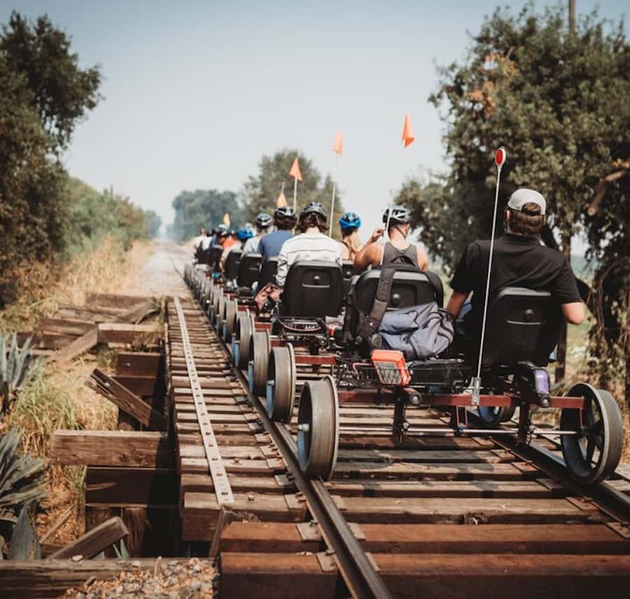 Sacramento: Yolo Countryside Guided Rail Bike Tour