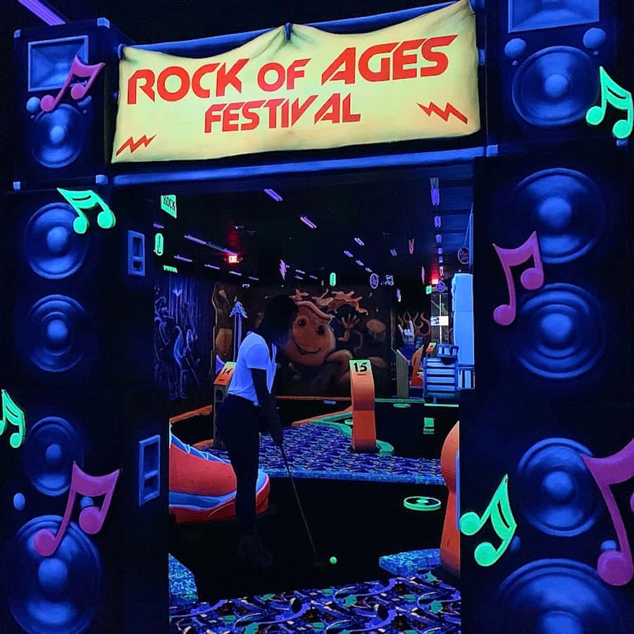 Mall of America: Rock of Ages Blacklight Mini Golf Ticket