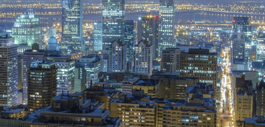 Montreal: Double-Decker Guided Bus Tour at Night